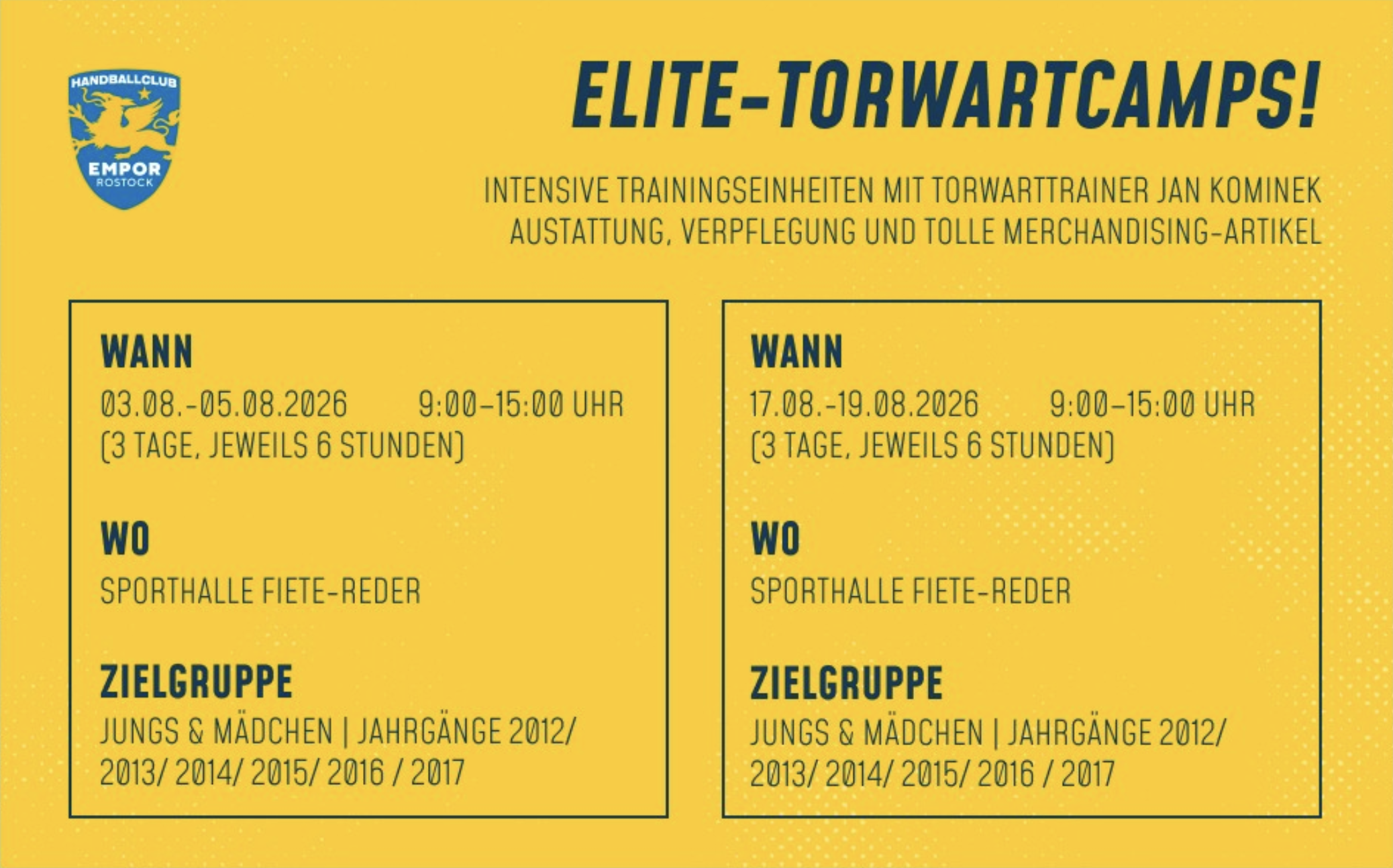 Handballcamps Plakat